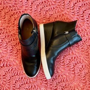 L PAOLO  Ankle Boots with White Soles ITALIAN LEATHER